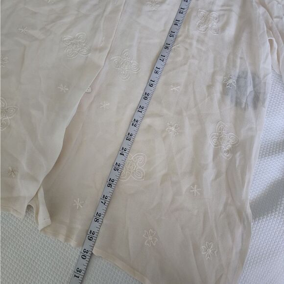 Valerie Stevens silk long sleeve blouse new with tags minimalist lagenlook - Picture 7 of 7